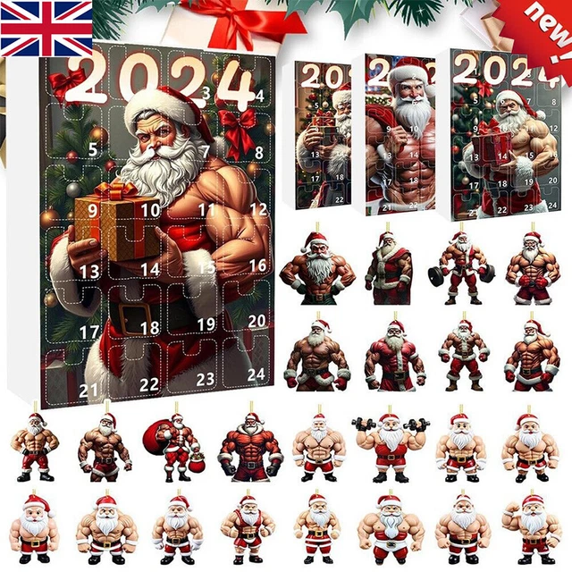 MUSCULAR OLD MAN Advent Calendar Christmas Countdown Calendar 2024 for