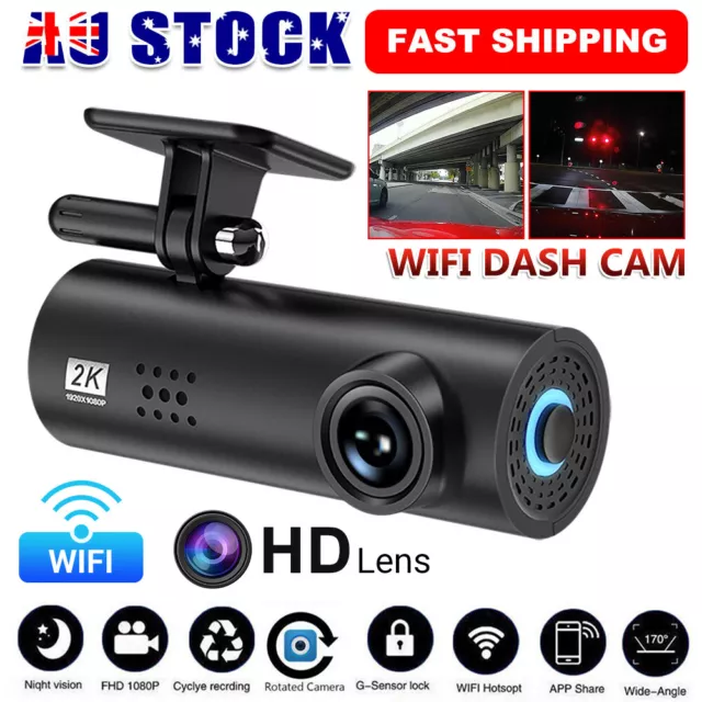 WIFI Dash Camera HD 1080P Car Cam Front and Rear Night Vision DVR Video Recorder