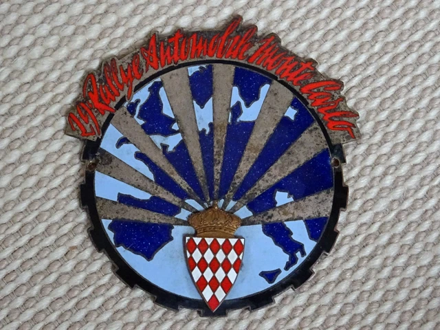 MONACO -- MONTE CARLO -- Plaque émaillée 20e Rallye Historique