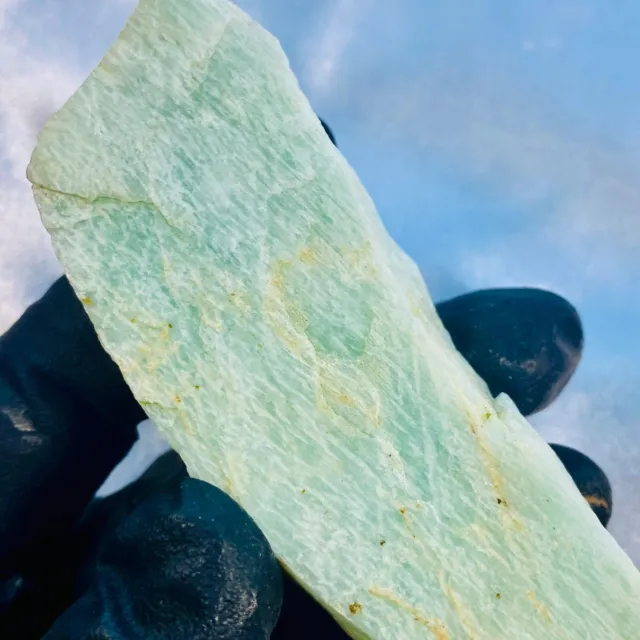 Brazil Amazonite Raw Rough Crystal Natural Mineral Slab Slice Semi Polished