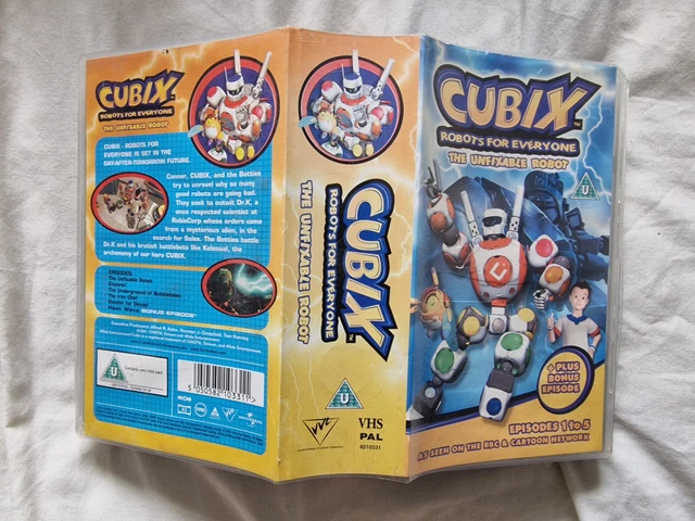 RARE CUBIX DOUBLE VHS TAPE Robots for Everyone The Unfixable Robot ...