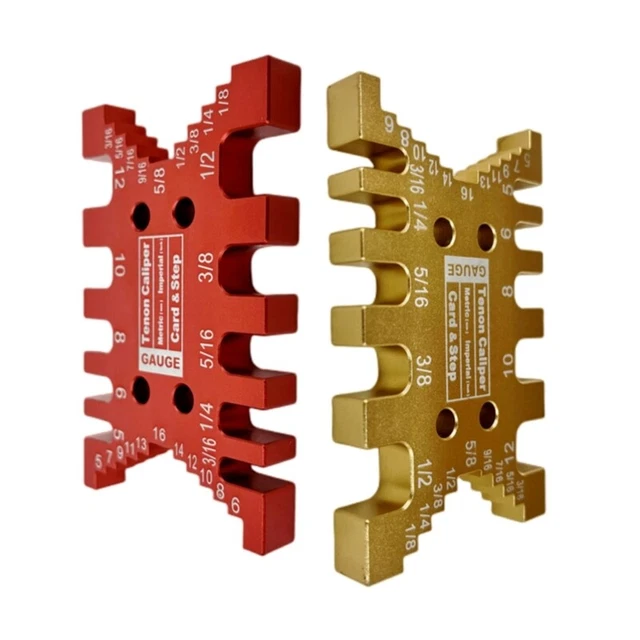 Lightweight Dovetail Jig Tenon Caliper Card Gauge for Measuring Height Durable