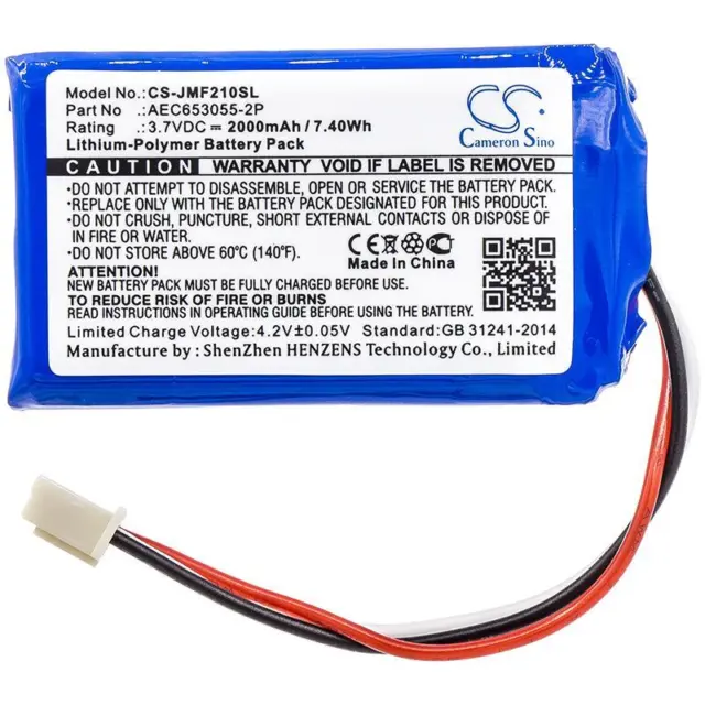 Ersatzakku - CS-JMF210SL - JBL Flip 2 (2013) / AEC653055-2P - 3,7 Volt 2000mAh L