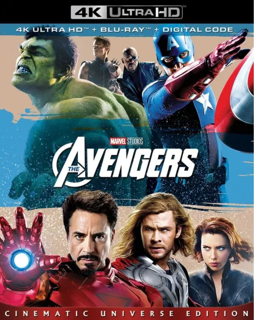 MARVEL'S THE AVENGERS (4K UHD Blu-ray) Robert Downey Chris Evans Mark Ruffalo