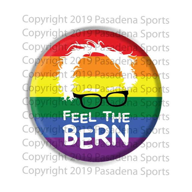 2020 FEEL THE BERN PRIDE, BERNIE SANDERS for PRESIDENT 2.25" CAMPAIGN BUTTON