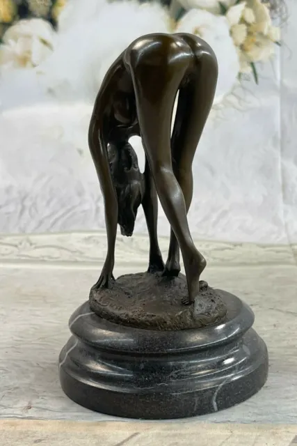 Kunst Deko Skulptur Sexy Nackte Damen Erotik Akt Mädchen Bronze Statue Figur