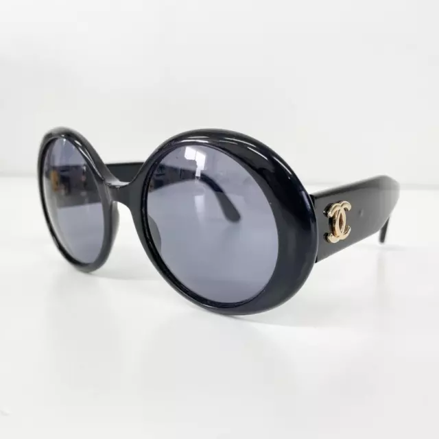 Chanel Coco Mark Round Black Sunglasses