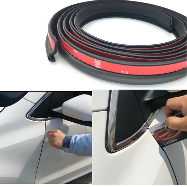 Pair Car Door A Pillar Edge Moulding Rubber Seal Strips Weatherstrip 90cm x20mm