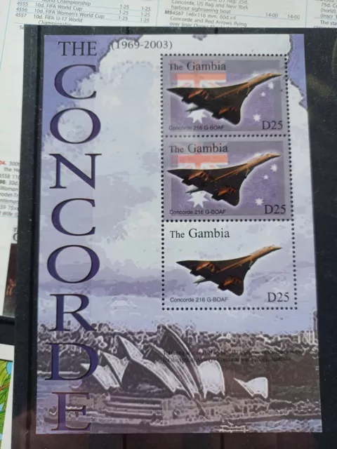 Gambia 2004 Last Flight of Concorde (2003) MS,  MNH