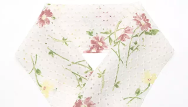 Japanese Woman's Kimono HAN ERI Collar Lace Floral Pattern Botanical 201