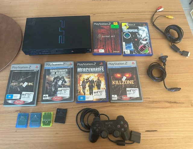 Huge PS2 Bundle! Resident Evil 4, 4 x Memory Cards & Rare Games Inc Terminator