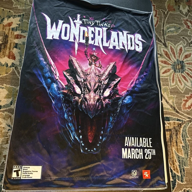 TINY TINA’S WONDERLANDS GameStop Fabric Cloth Marketing 24x33 29.98