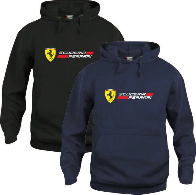 Felpa con cappuccio personalizzata Maglia manica lunga Scuderia Ferrari