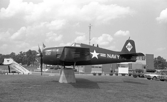 Grumman F6F-1 Hellcat, 77722 at Andrews AFB, Jun 1972 - original B&W neg