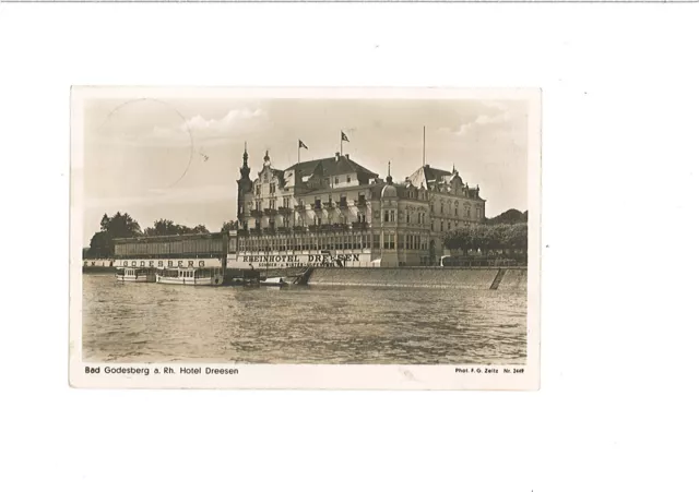 uralte Photo-AK Bad Godesberg am Rhein mit Hotel Dreesen 1939 //21