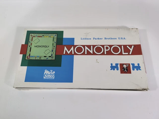 MONOPOLY , MIRO compagnie, Édition Française ,1961 jeu ancien jouet EUR