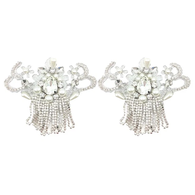 2 Stück Strass Kristall Perlen Schuh Charme Schuh Applique DIY Schuhe Handwerk