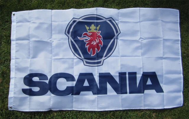 Drapeau Publicitaire Saab 96 - Bannière En Polyester Rouge - Neuf Et Amovible