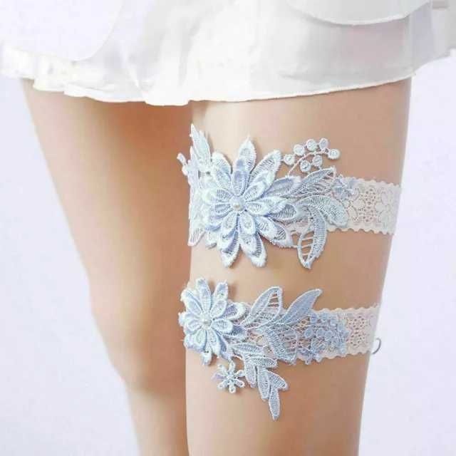 Sxey Women Lace Garters Western Wedding Supplies Floral Leg Garter Belt 2pcs/set