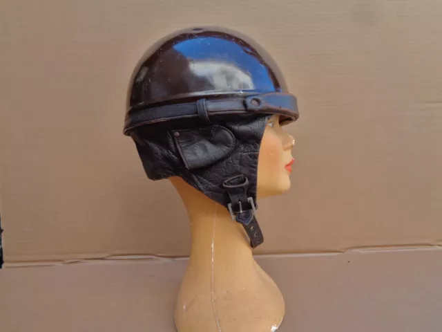 Ancien Casque bol de Moto Mobylette Scooter vintage Collector  Gémo .