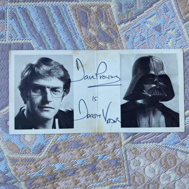 Signed David Prowse is Darth Vader Photo. Star Wars original cast autograph.