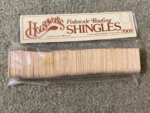 Housework's Dollhouse Fishscale Roofing Shingles (100 Pieces) Model # 7005 New