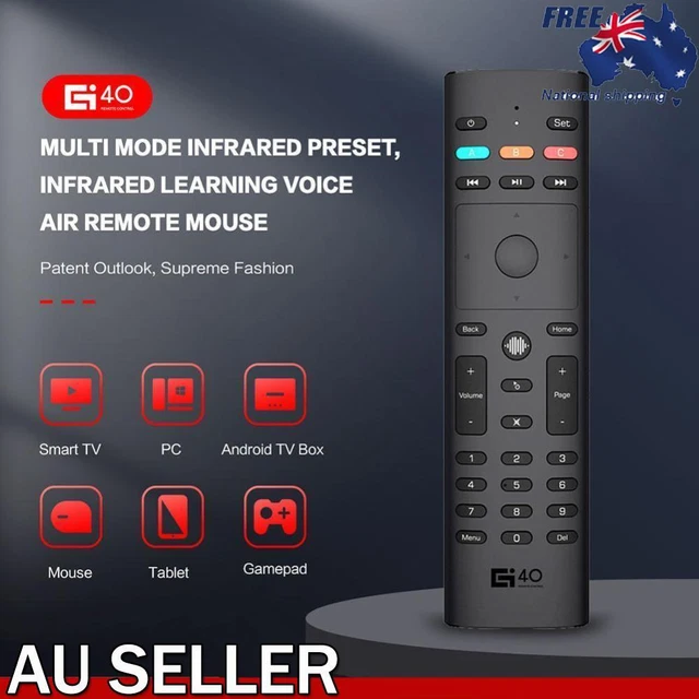 G40S 2.4GHz Wireless Air Mouse 6-Axis Gyro Voice Remote for PC Android TV Box