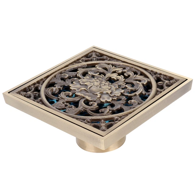 Desagüe de piso antiguo cobre antiolor drenaje de piso 10x10 cm MX