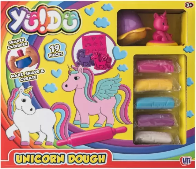 Unicorn 19 Piece Play Dough Set- Craft Model Clay, Party Bag Filler