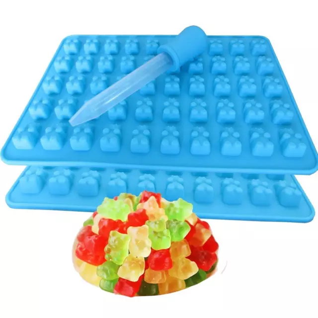 Snakes Worms And Gummy Bears Silicone Mold Chocolate Molds Jelly Mould Ice  Tray