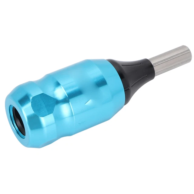Empuñadura de tatuaje de cartucho (azul) con barra de transmisión de aleación de aluminio profesional