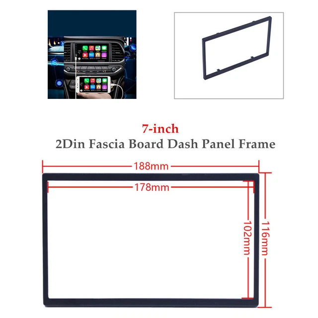 Universal Car DVD Player GPS 7"Radio Double 2 Din Fascia Board Dash Panel Frame