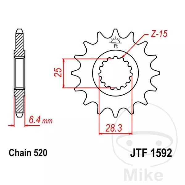 Ritzel für Yamaha YFM 700 Raptor 16 Zähne Bj. 2006-2023