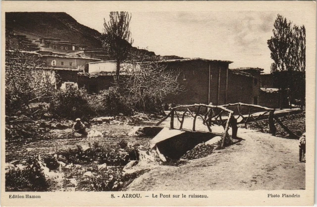 CPA AK MAROC AZROU Le Pont sur le ruisseau Flandrin (38374)