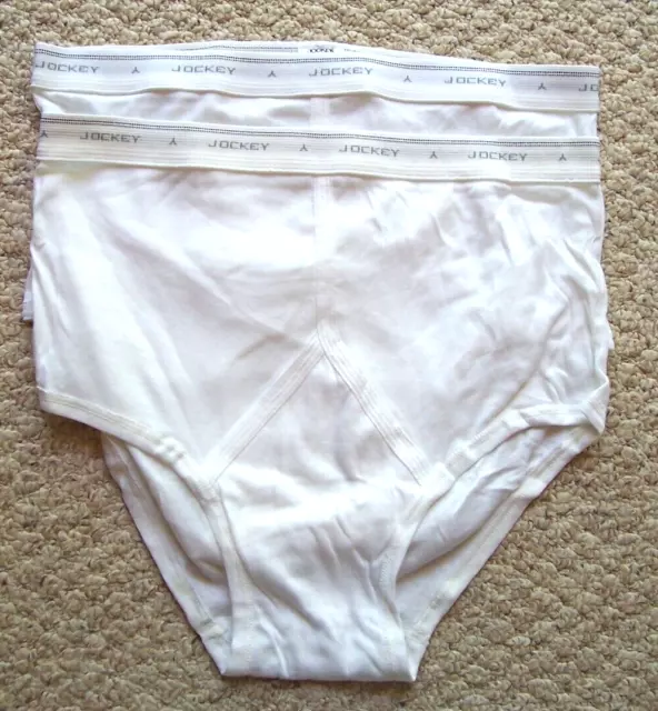 Vintage Jockey Classic Full Rise Briefs Size 40 Inverted Y Front 2 Pair