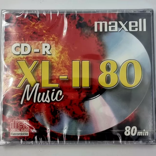 MAXELL CD-R80 XL-II 80 Mins MUSIC AUDIO BLANK RECORDABLE DISC CD-R NEW & SEALED