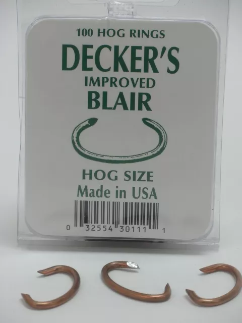 Decker Manufacturing Co. Blair No. 3 Hog Rings, 100 Count Box