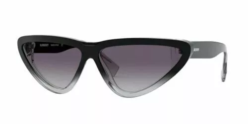 BURBERRY BE 4292 38058G Black Fade / Smoke Grey Gradient Sunglasses NWT BE4292