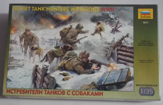 Zvezda 1/35 Soviet Tank Hunters with dogs WWII 3611