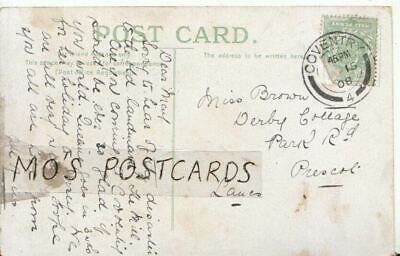 Genealogy Postcard - Brown - Derby Cottage - Park Rd - Prescot Lancs - Ref 9095A