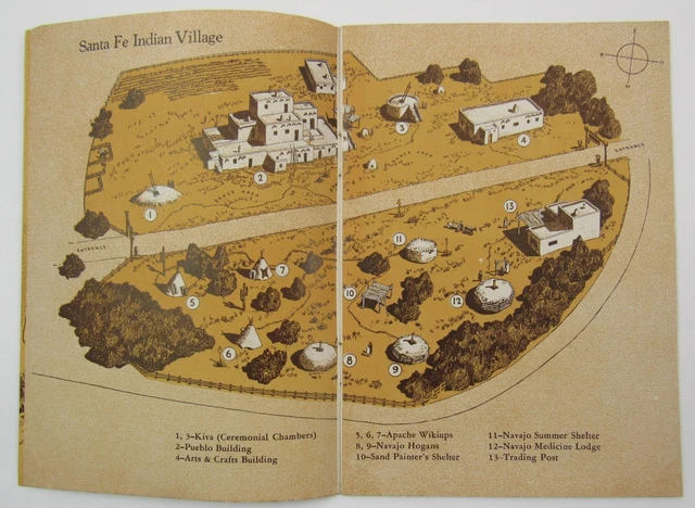Santa Fe Railway Indian Village Summer 1948 Souvenir Chicago Railroad Fair Usa 3
