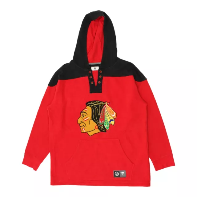 Chicago Blackhawks Fanatics Hoodie | Vintage NHL Ice Hockey Sportswear Red XL