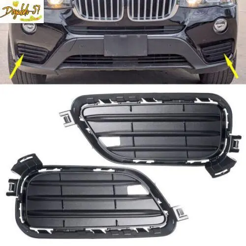 Fit For BMW X3 F25 2015-2017 Pair Front Bumper Outer Grille Closed Bezel Cover