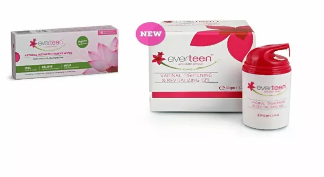 Everteen Gel Revitalisant Resserrement Vaginal 30 ml + Lingettes Intimes Combo