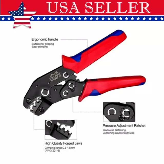 1PC SN-48B Ratchet Crimping Tool Insulation Electrical Terminal Crimper Plier