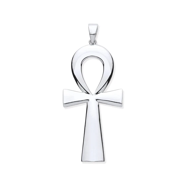 Pendentif Croix Ankh Égyptienne Argent Sterling 925 - La Clé De La Vie Avec Boîte Cadeau