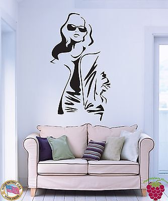 Wall Stickers Vinyl Decal Fashion Hot Sexy Girl Beautiful Woman Glasses (z1058)