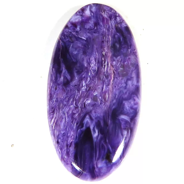 Naturel Russe Charoïte Ovale Cabochon Desseré Gemme 85.10 Cts 27x54x6 MM Csi90