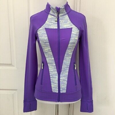 Ivivva by Lululemon Girls Purple Full Zip Up Jacket Size 12 Activewear Workout