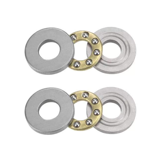 F4-10M Miniature Poussée Roulement Billes 4x10x4mm Chrome Acier Rondelles 2Pcs
